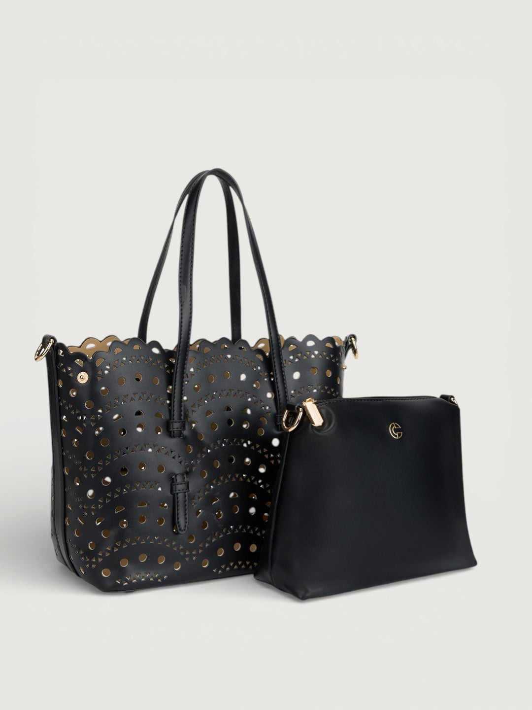 The Rosewave Tote In Jet black