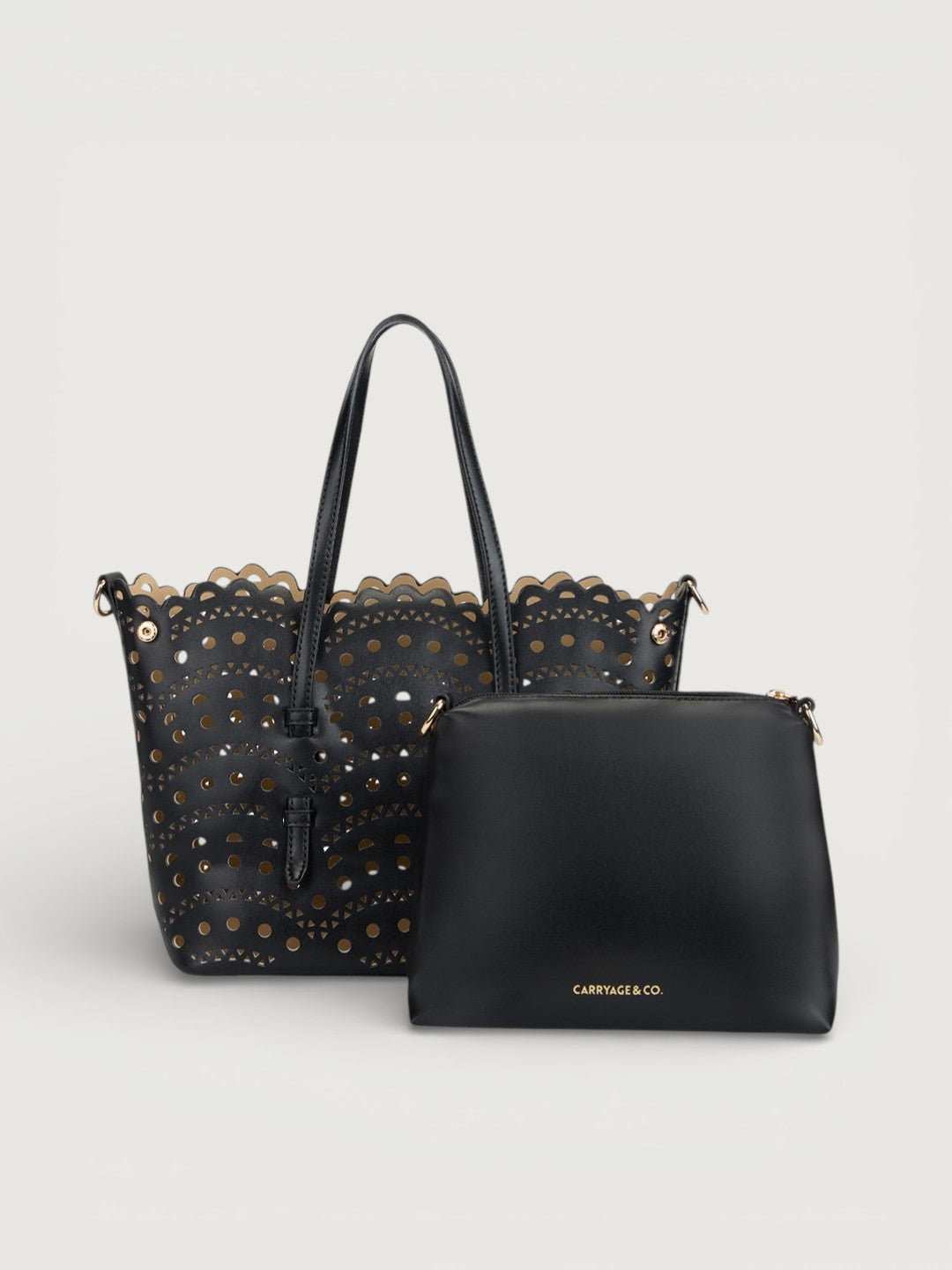 The Rosewave Tote In Jet black
