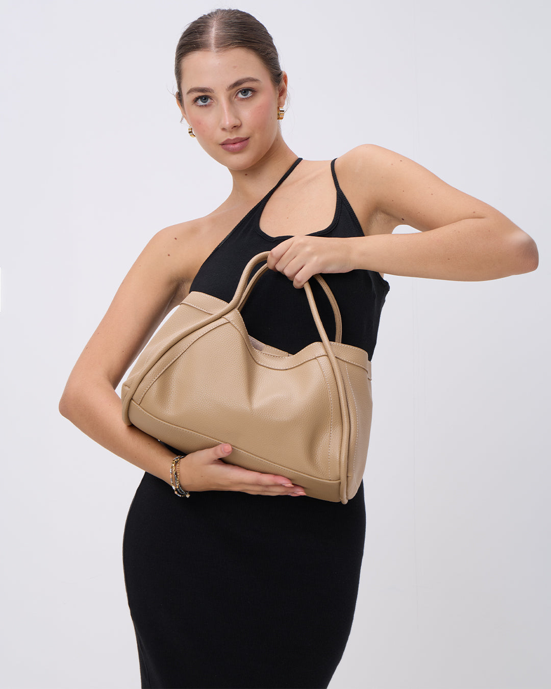 The Calvera Tote - STONE BEIGE