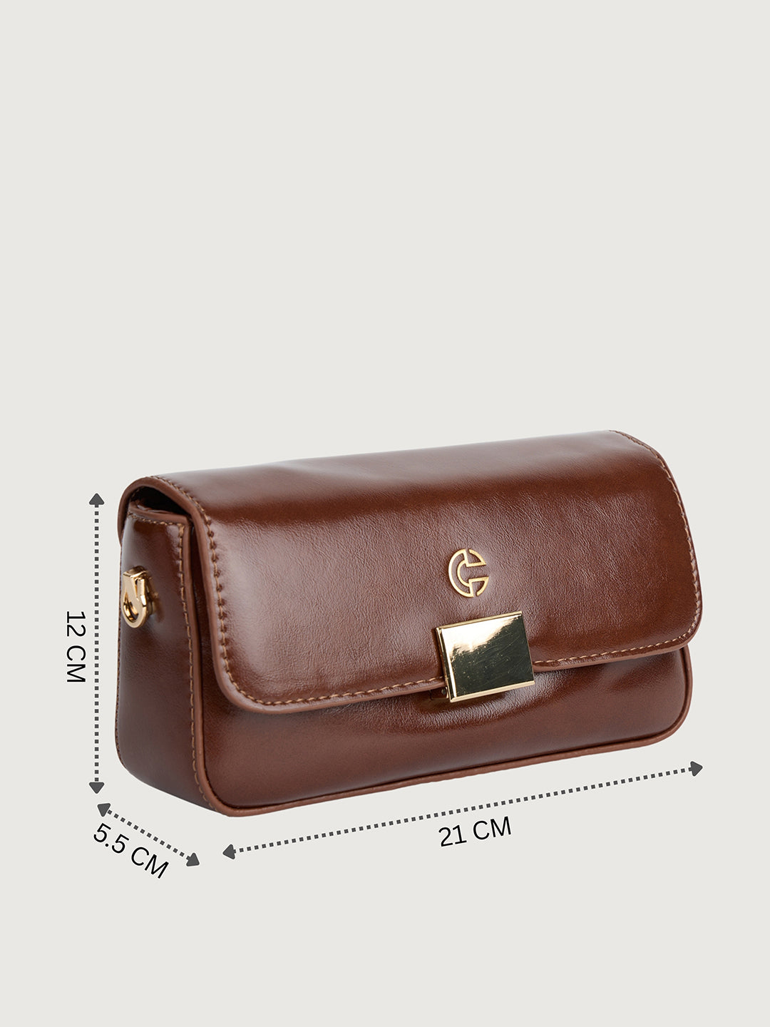 The Lena Crossbody Bag in - COCOA BROWN