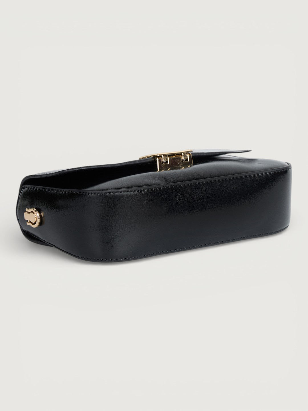 The Lena Crossbody Bag in - JET BLACK