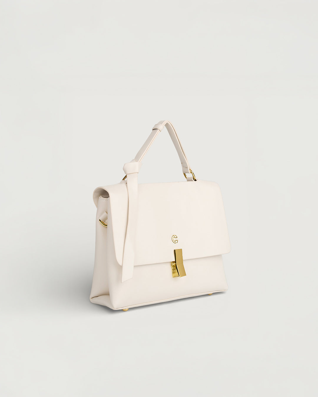 The Elara Top Handle in - OYSTER CREAM