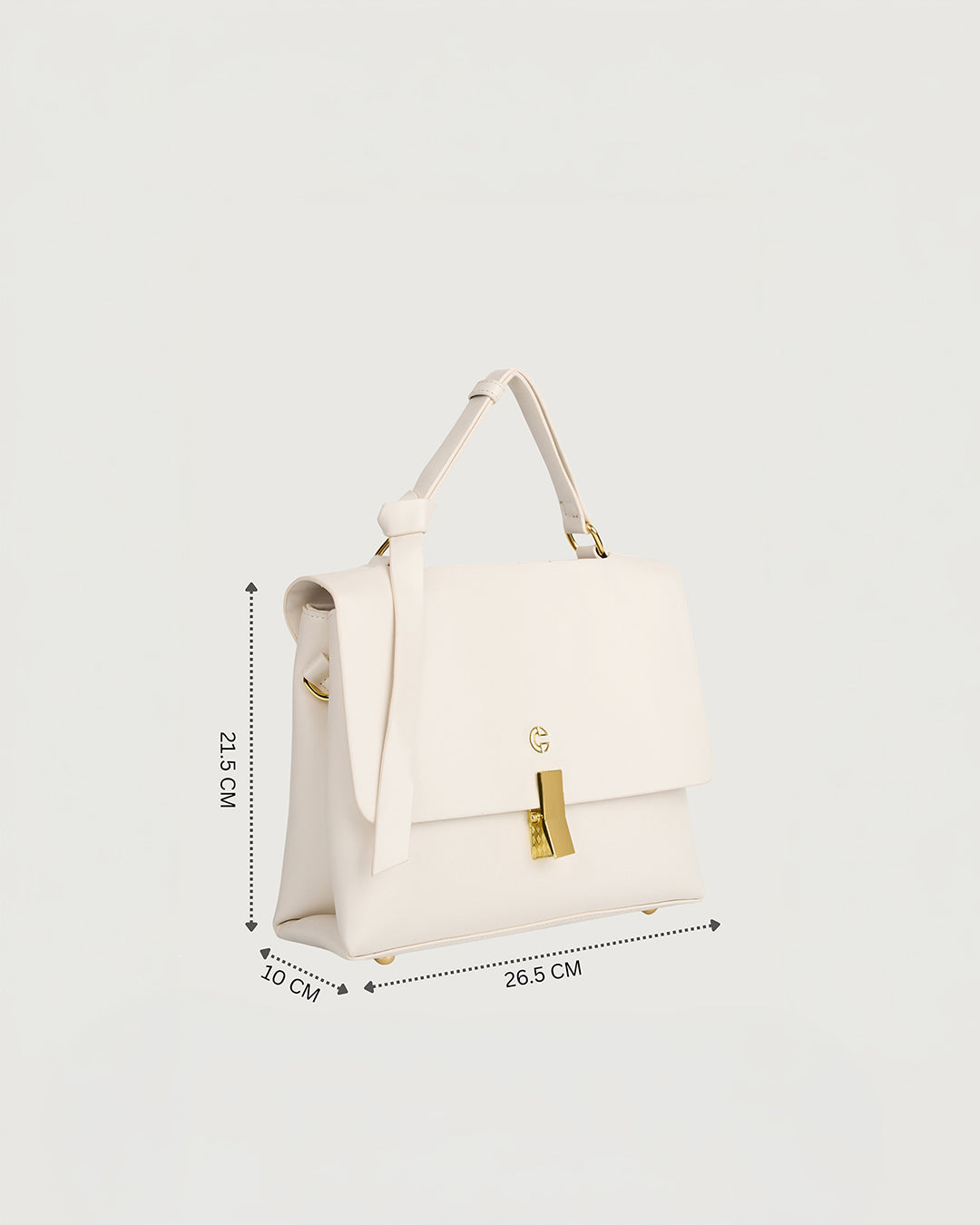 The Elara Top Handle in - OYSTER CREAM