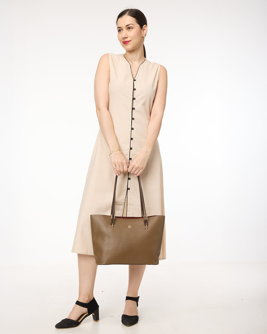 The Nara Tote in - ESPRESSO BROWN