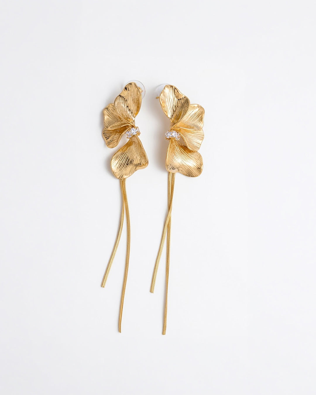 Golden Bloom Tassel Earrings