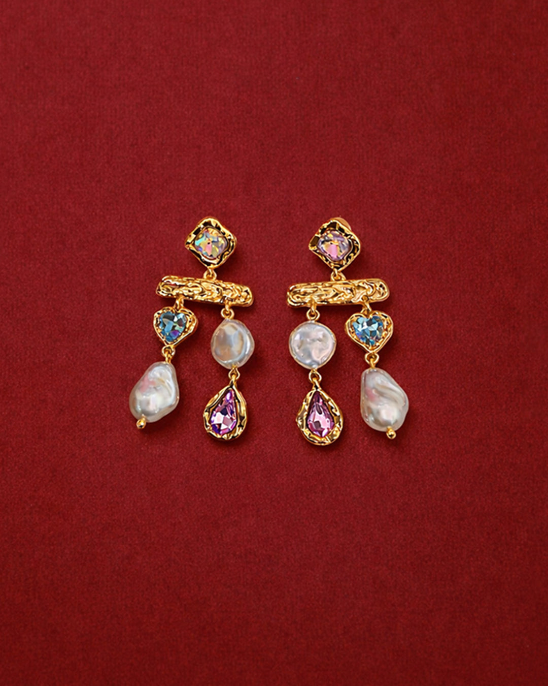 Aurora Pearl Charm Earrings