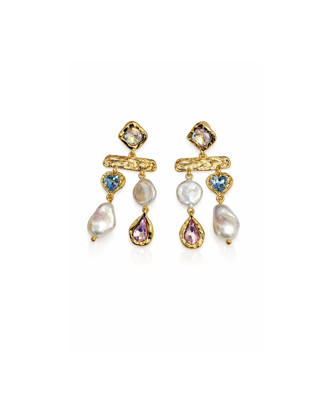 Aurora Pearl Charm Earrings