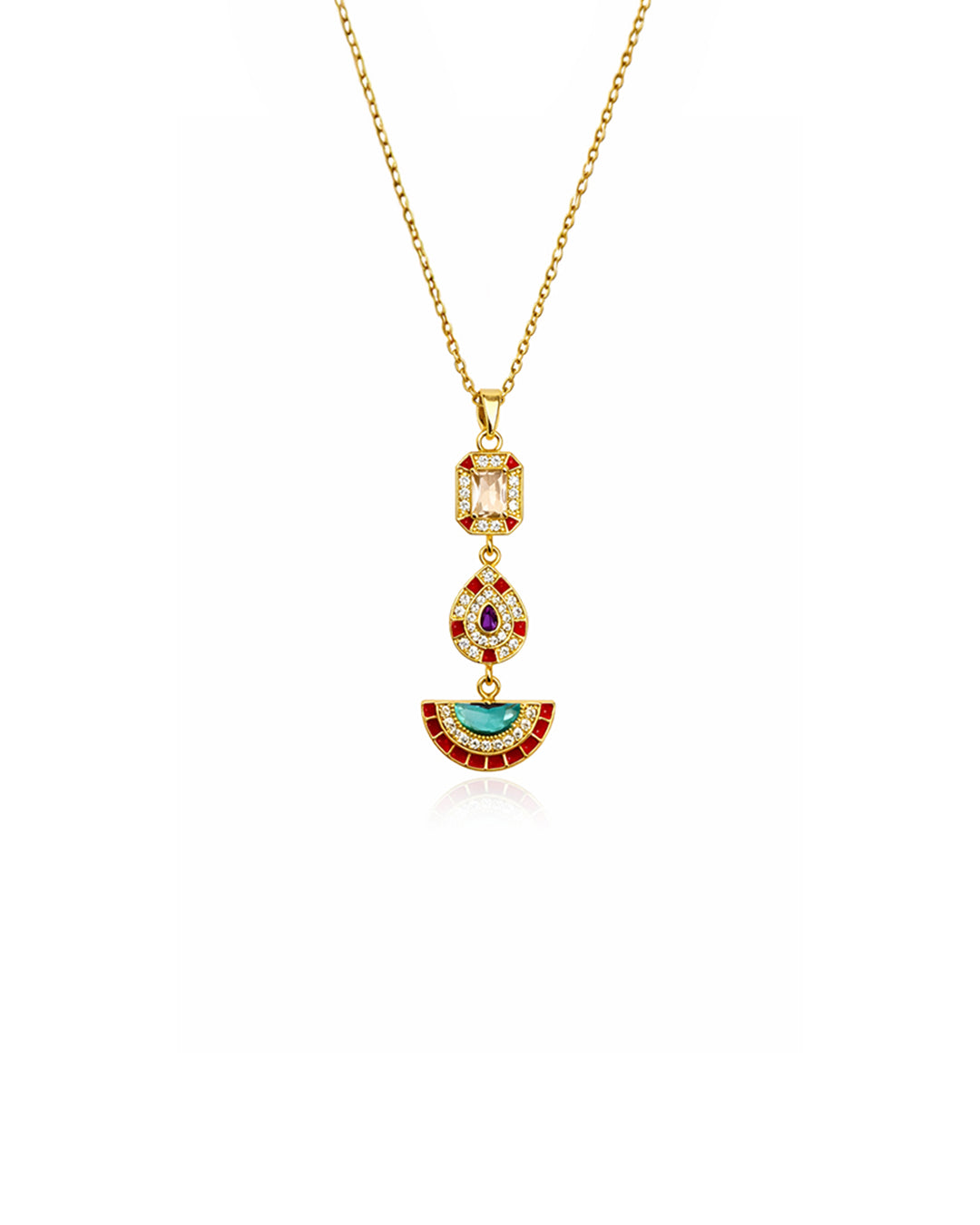 Royal Mosaic Charm Necklace