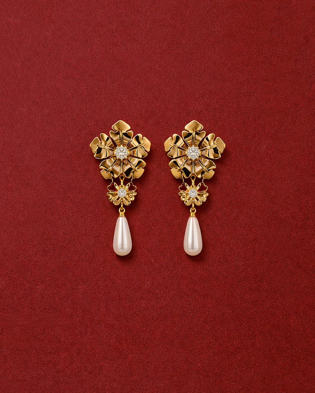 Golden Fleur Pearl Drops