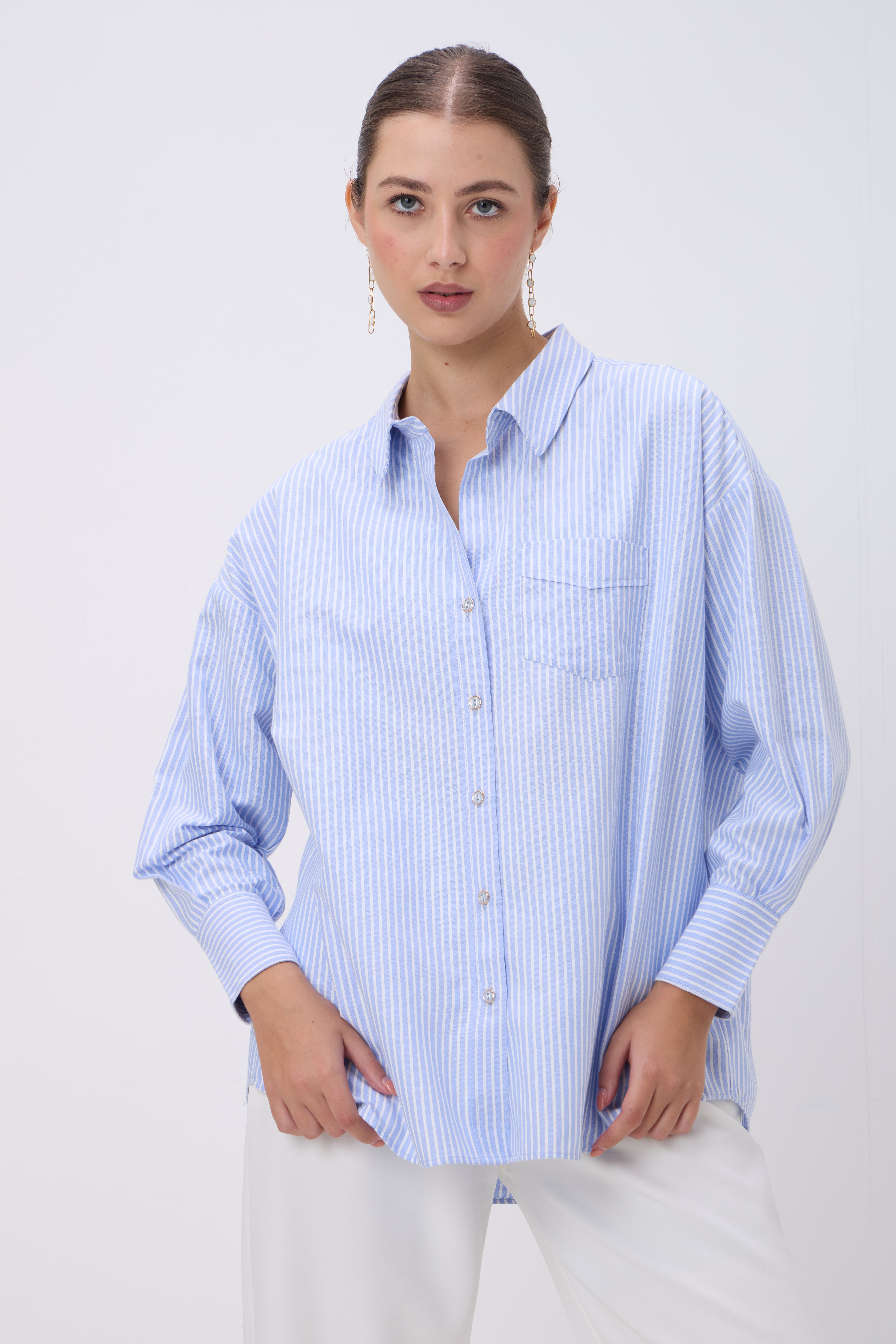 ATLAS STRIPE SHIRT – SKY BLUE