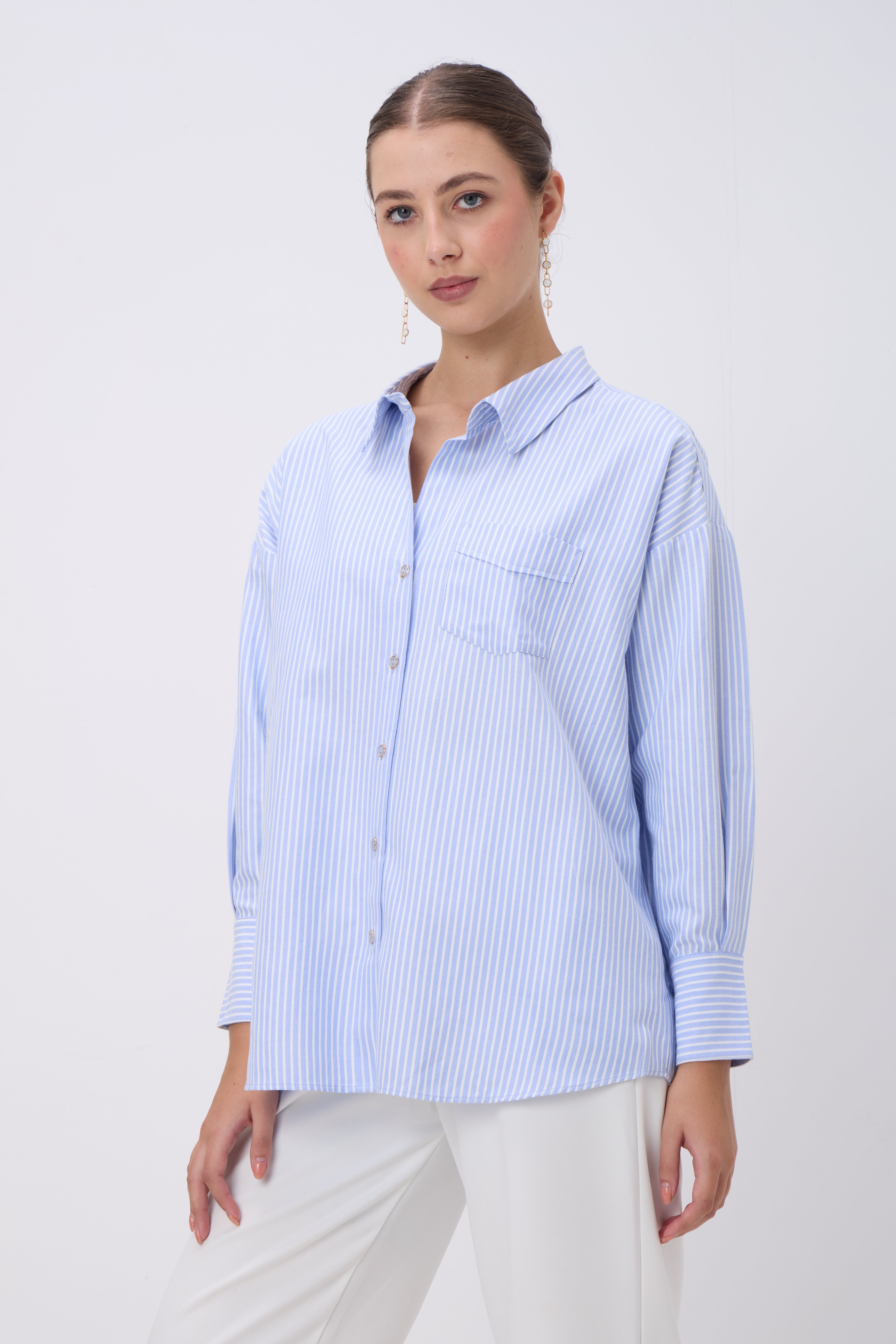 ATLAS STRIPE SHIRT – SKY BLUE