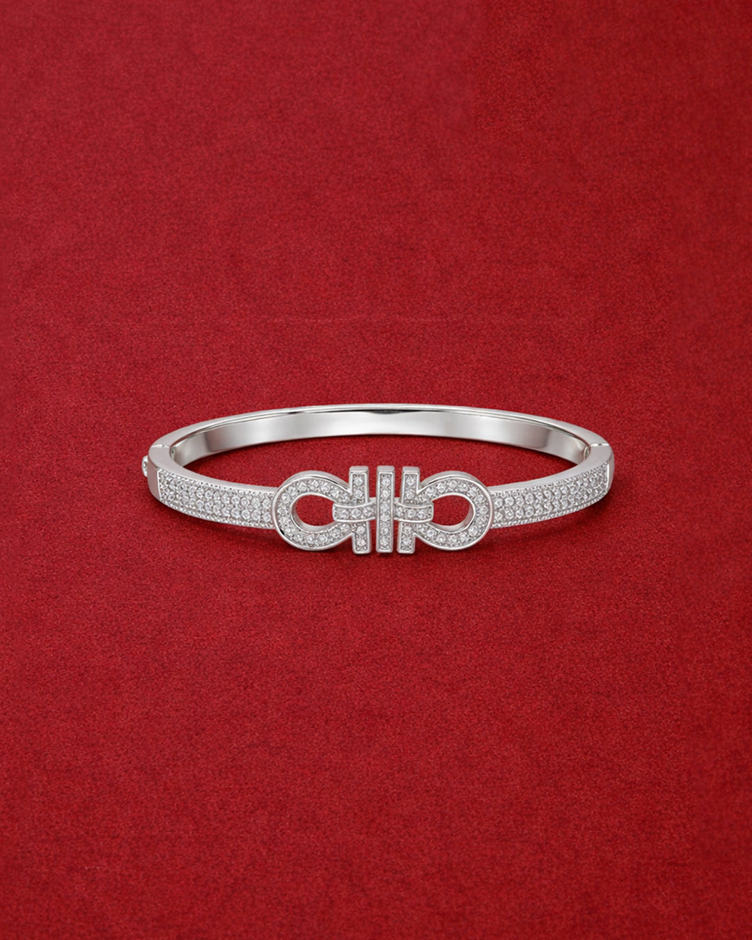 Infinity Glow Stainless Steel Bracelet (Silver )