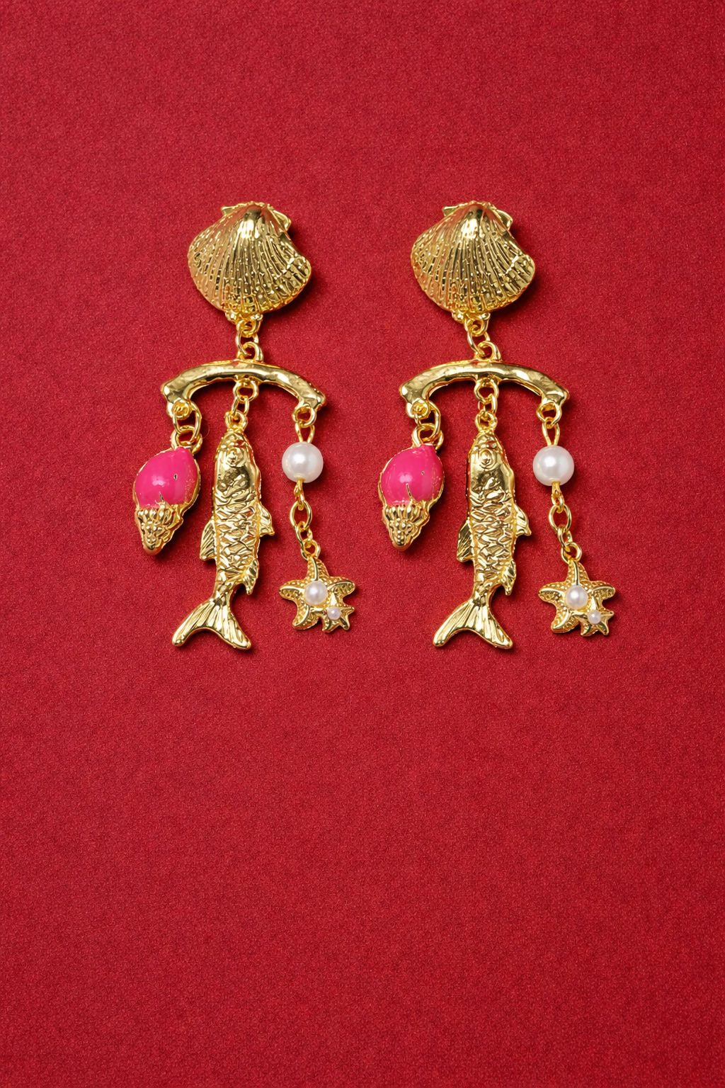 Ocean Charm Shell Earrings