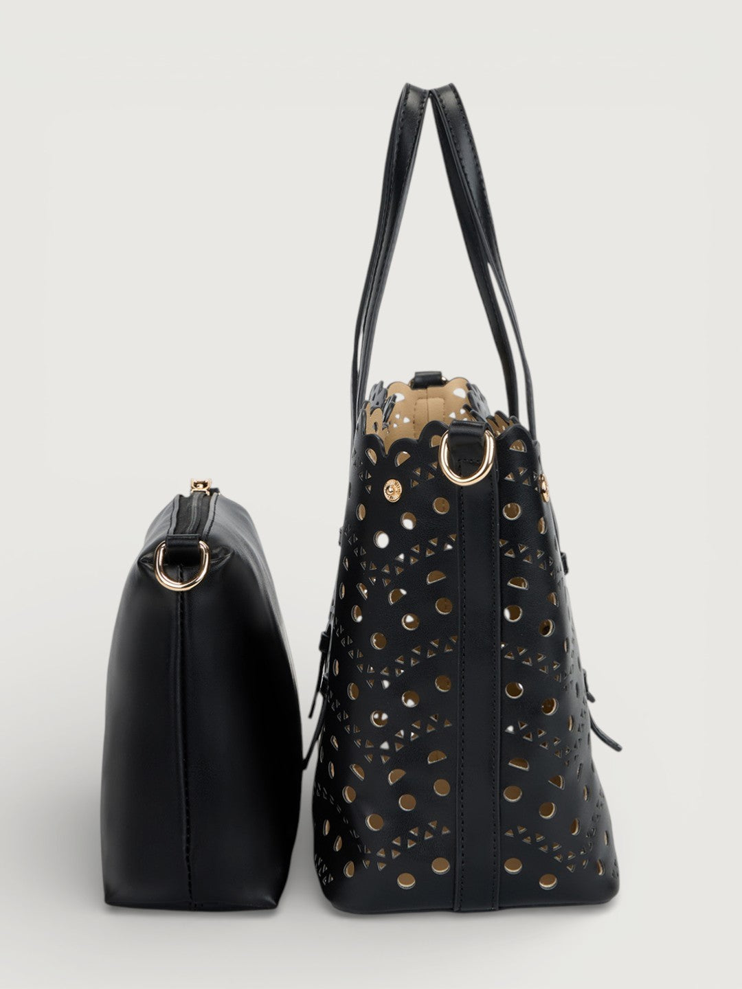 The Rosewave Tote In Jet black
