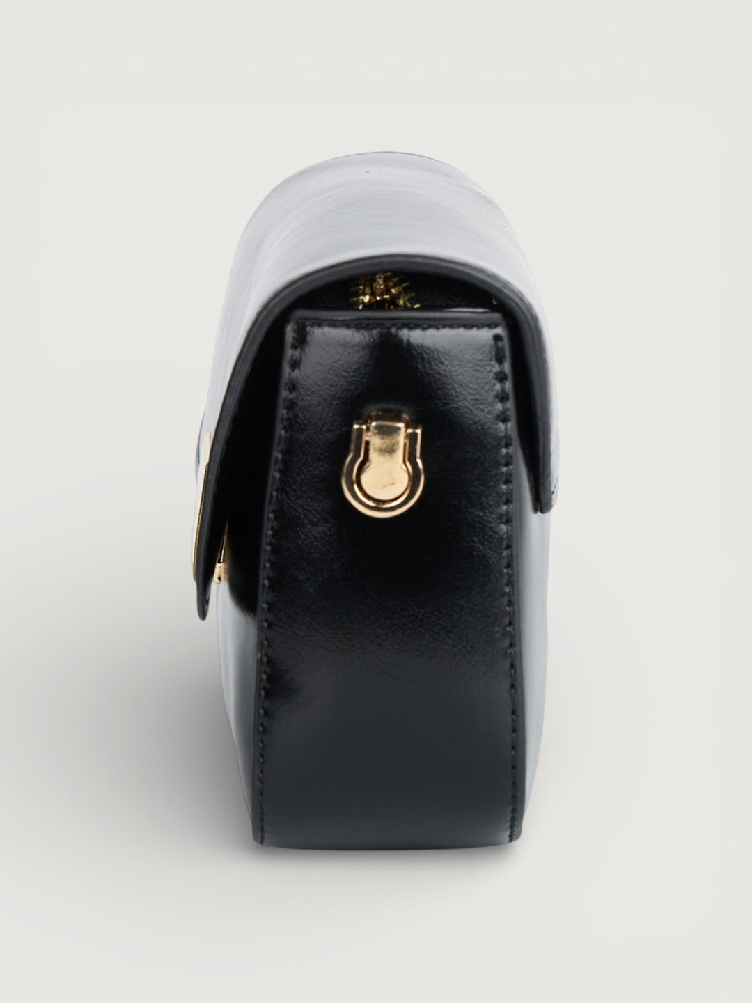The Lena Crossbody Bag in - JET BLACK