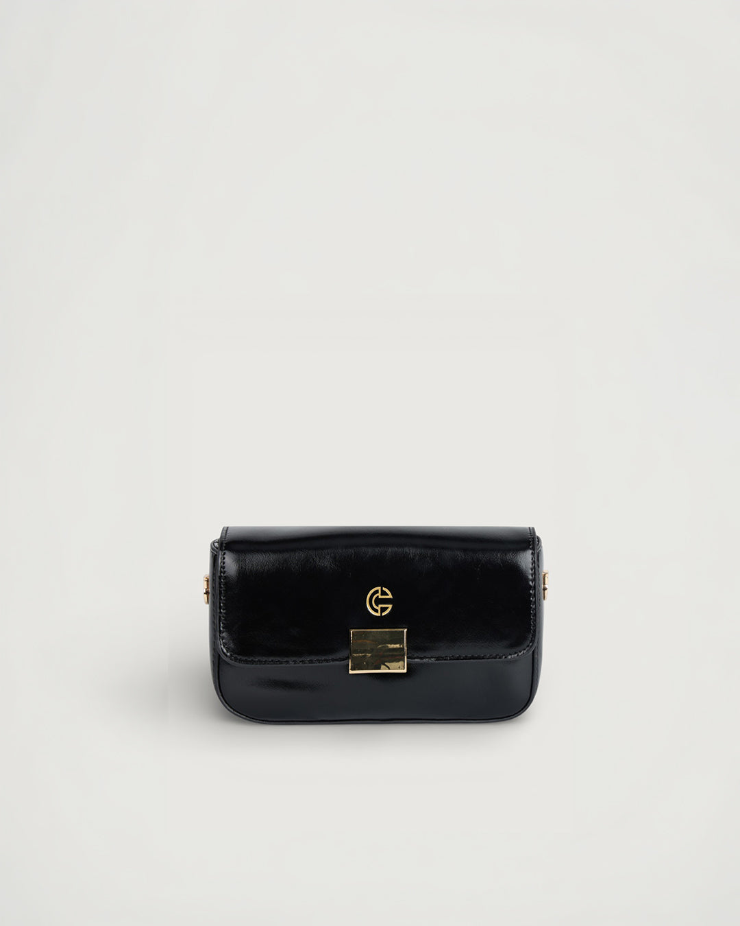The Lena Crossbody Bag in - JET BLACK