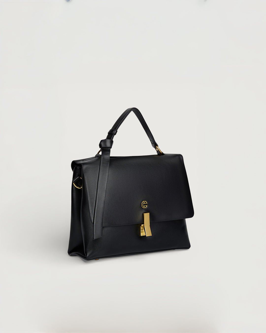 The Elara Top Handle in- JET BLACK