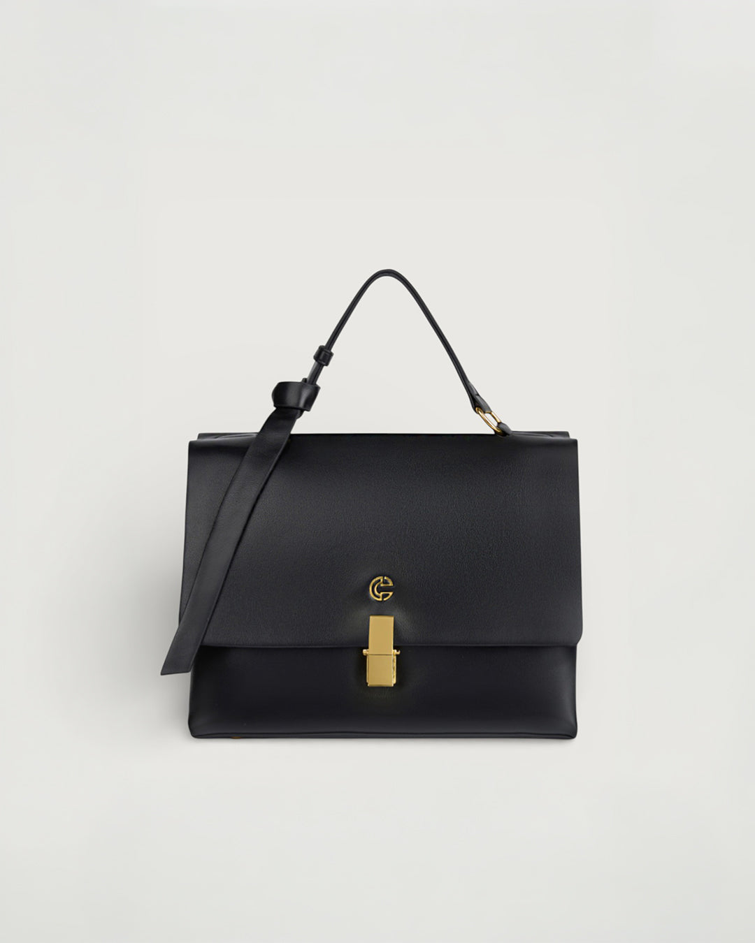 The Elara Top Handle in- JET BLACK