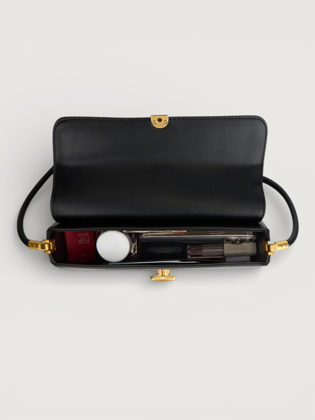 The Cami Shoulder Bag in -JET BLACK