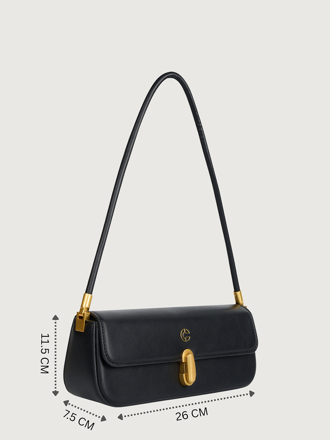 The Cami Shoulder Bag in -JET BLACK