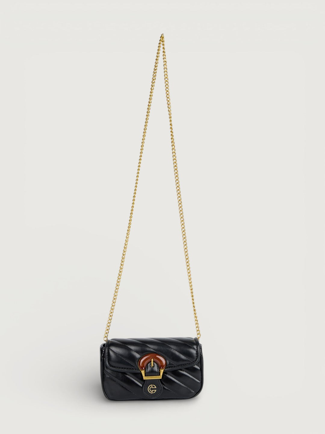 The Romi Chain Bag in -JET BLACK