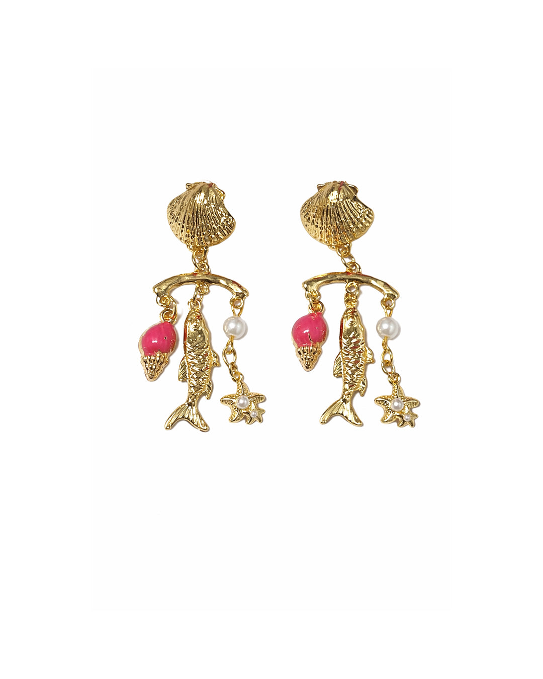 Ocean Charm Shell Earrings