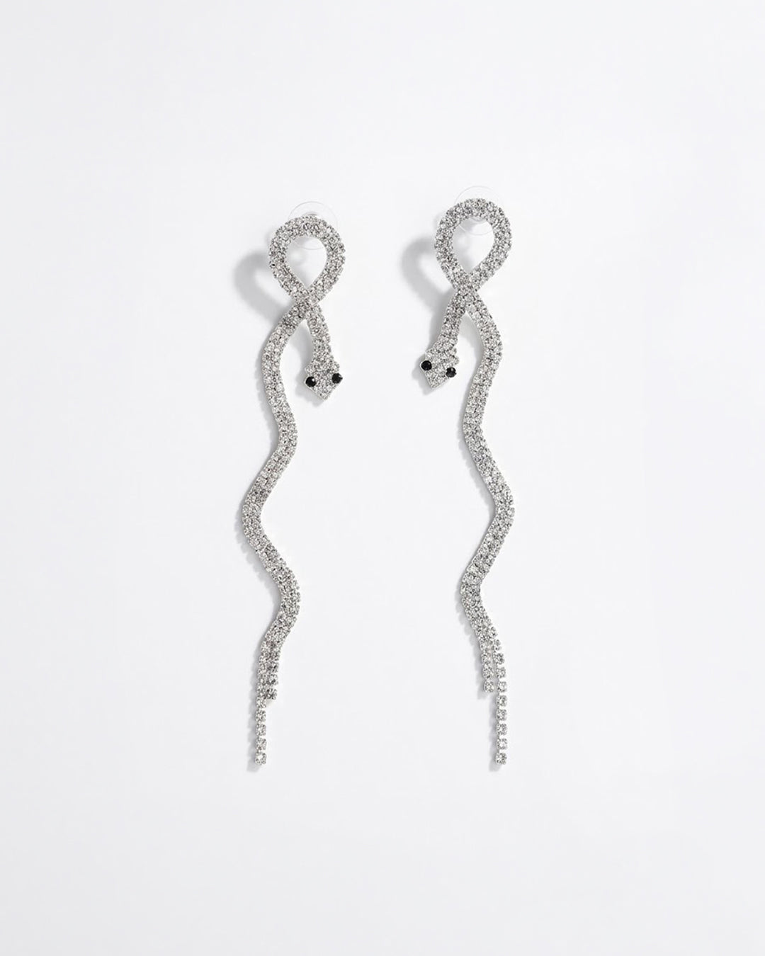 Serpentine Diamond Drop Earrings