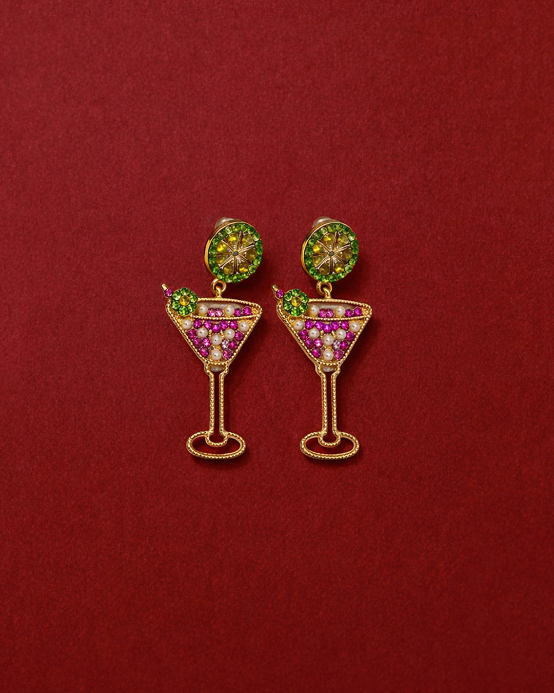 Citrus Martini Charm Earrings