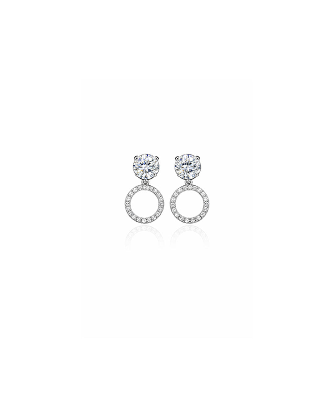 Crystal Halo Drop Earrings