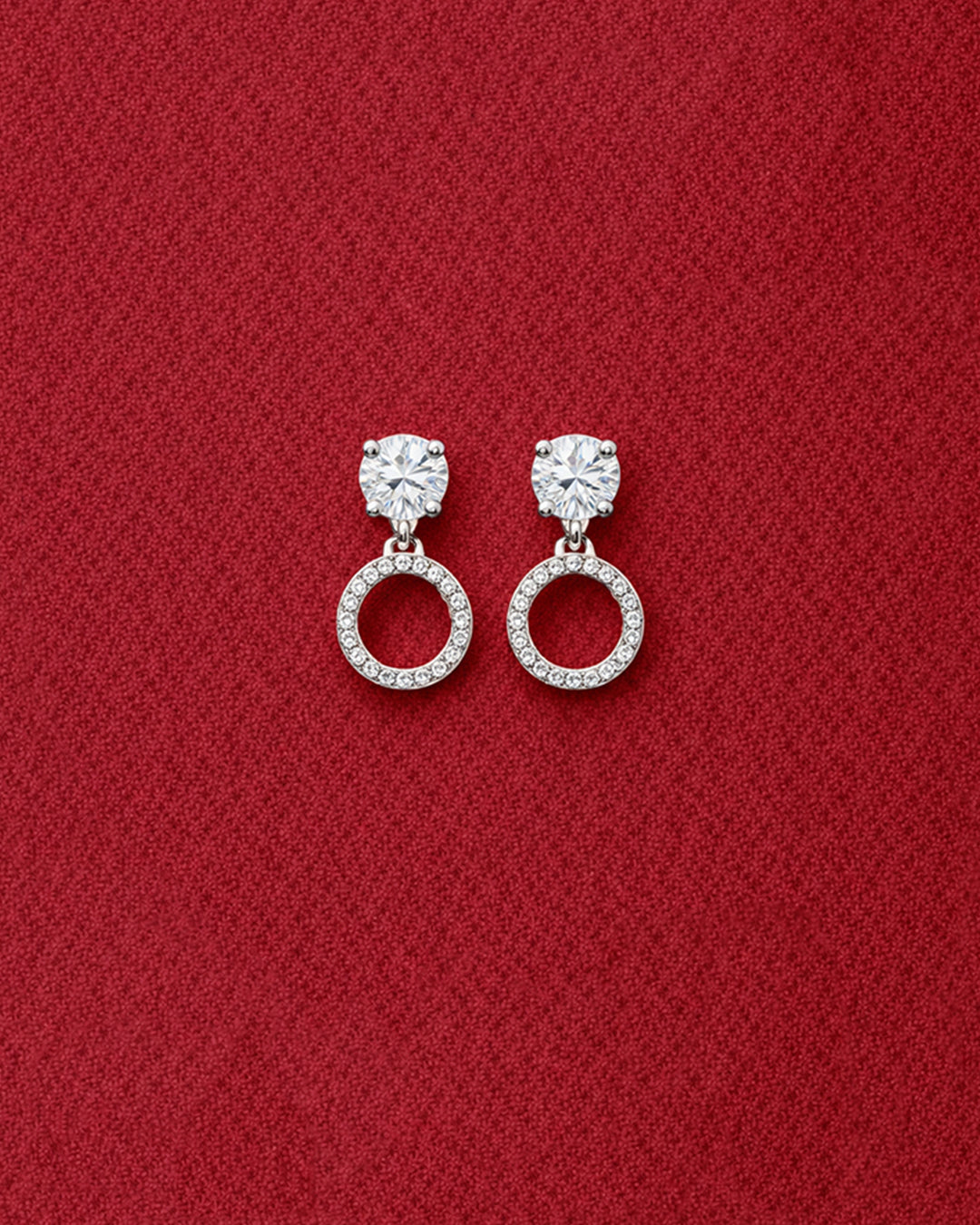 Crystal Halo Drop Earrings