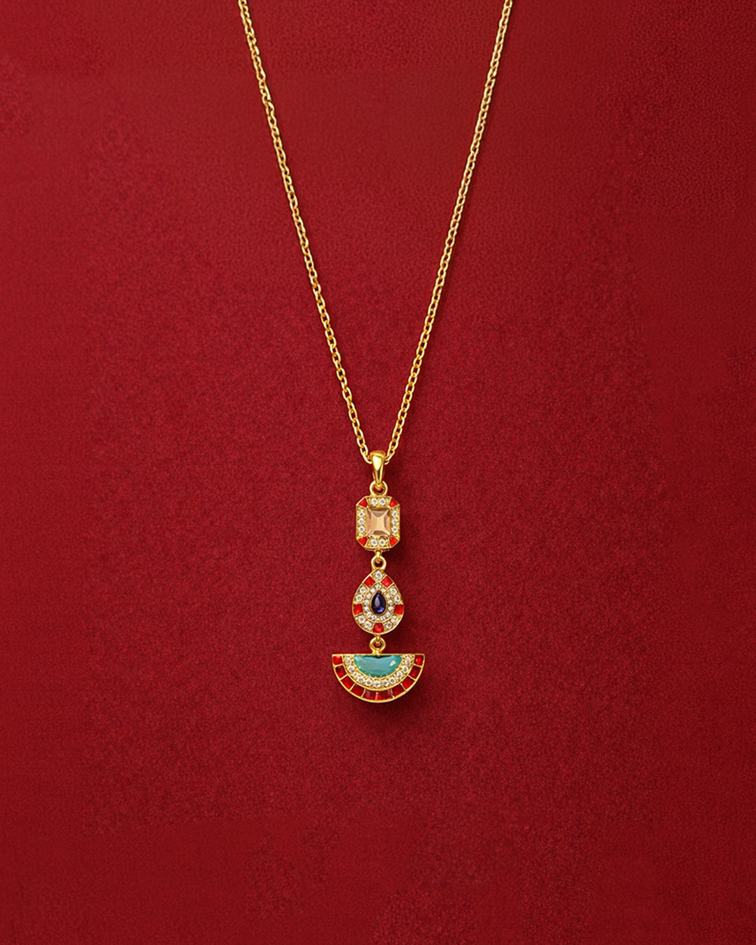 Royal Mosaic Charm Necklace