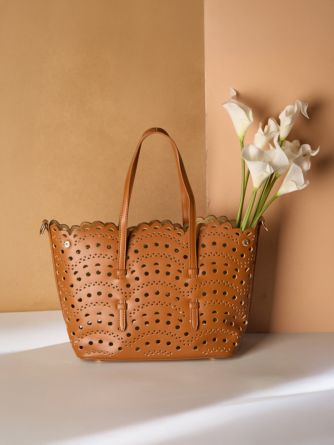 The Rosewave Tote - Mocha brown