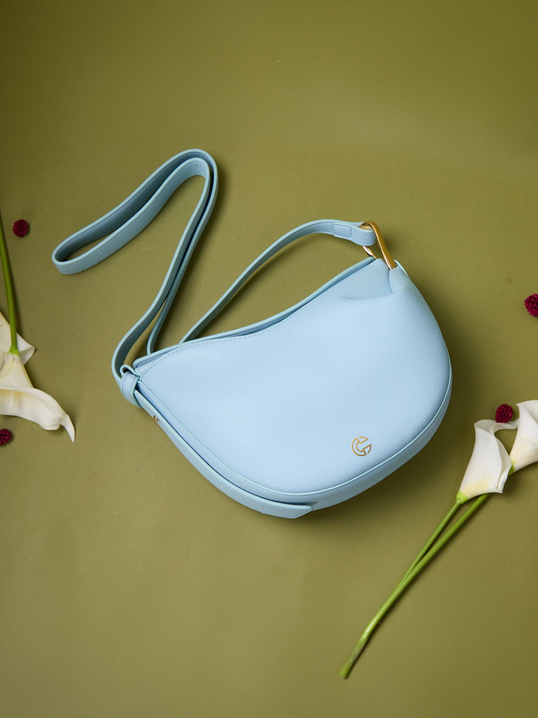The Terra Bow Bag - Powder blue