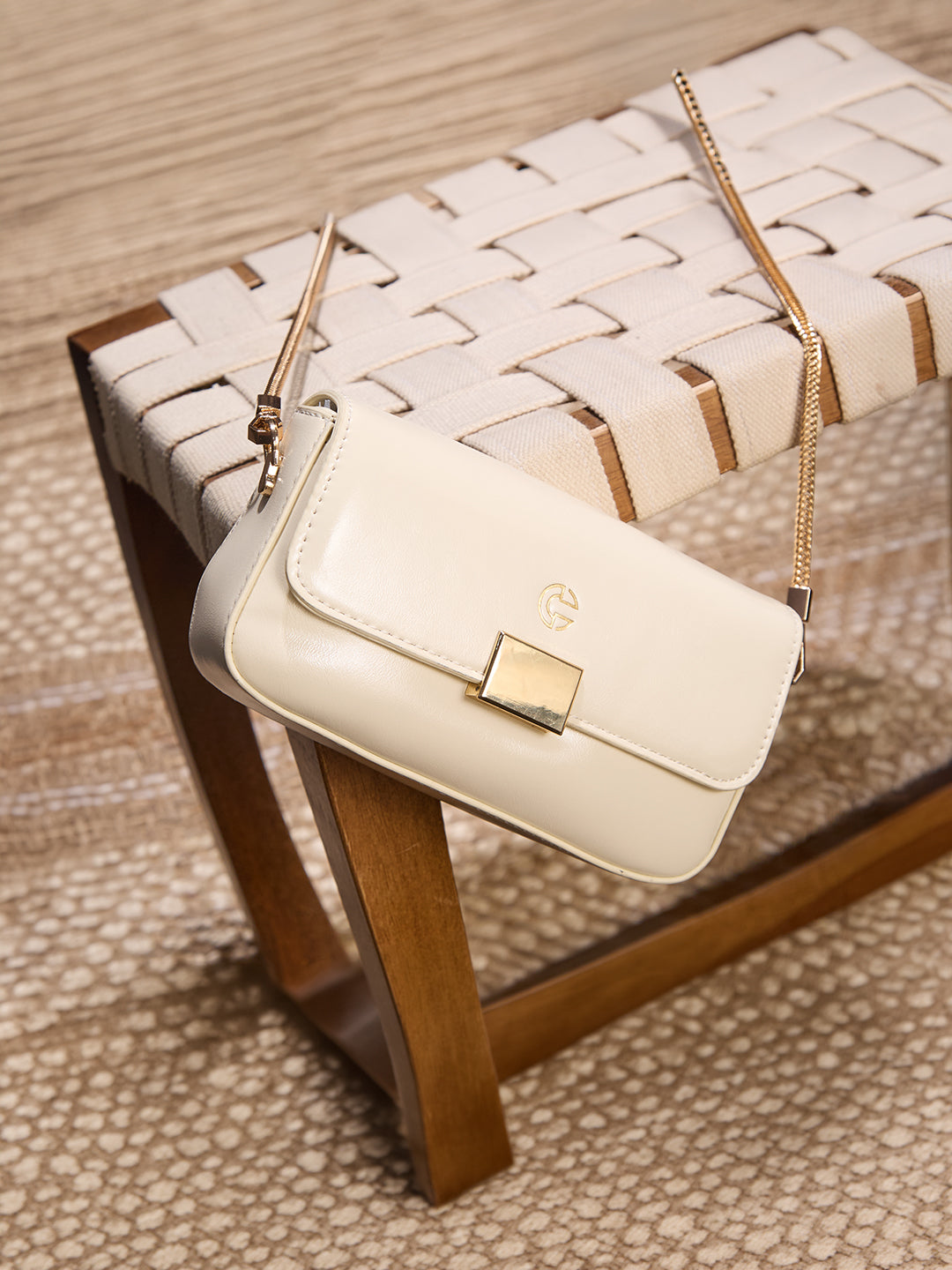 The Lena Crossbody Bag in VANILLA CREAM