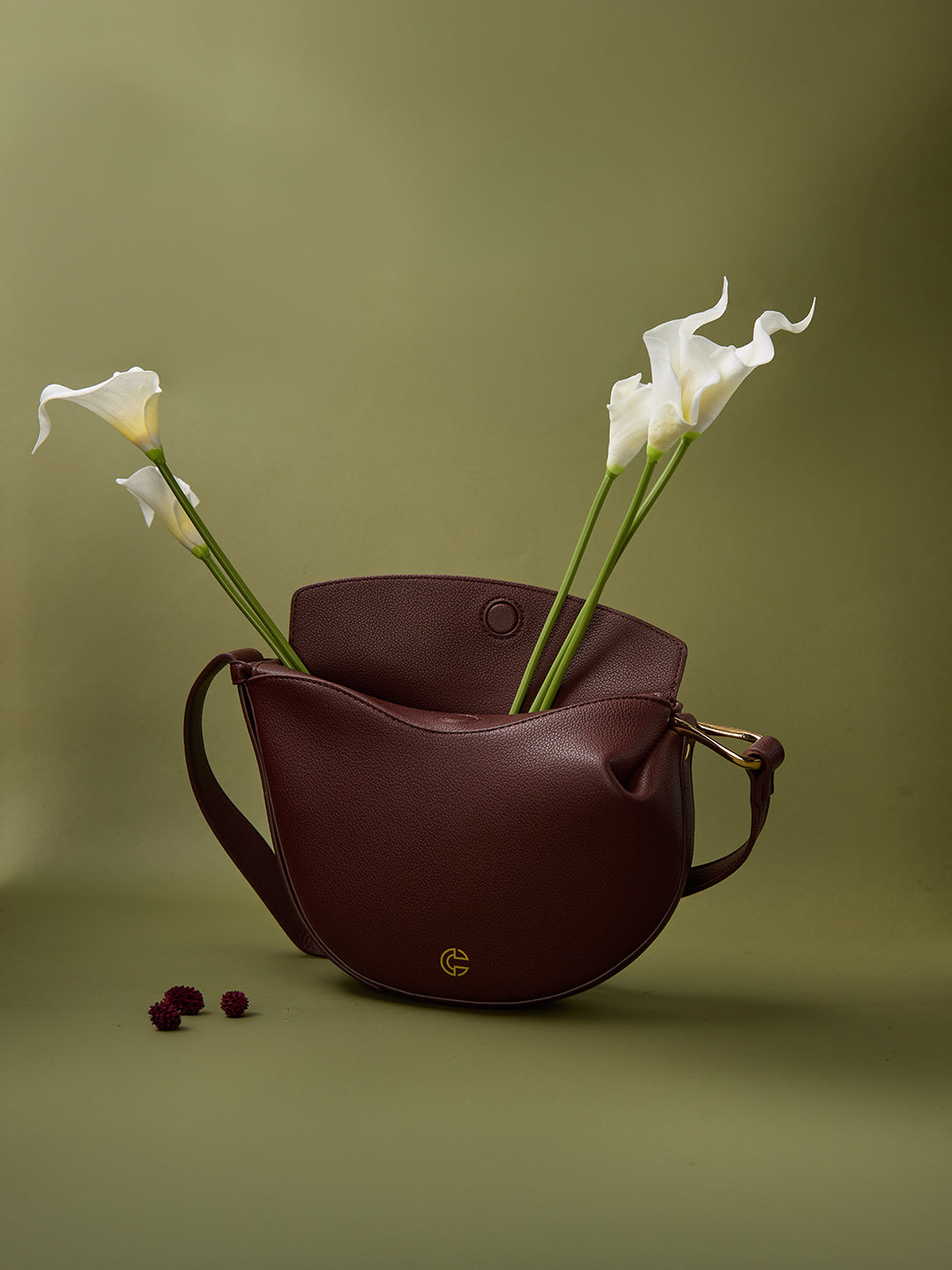 The Terra Bow Bag -burgundy