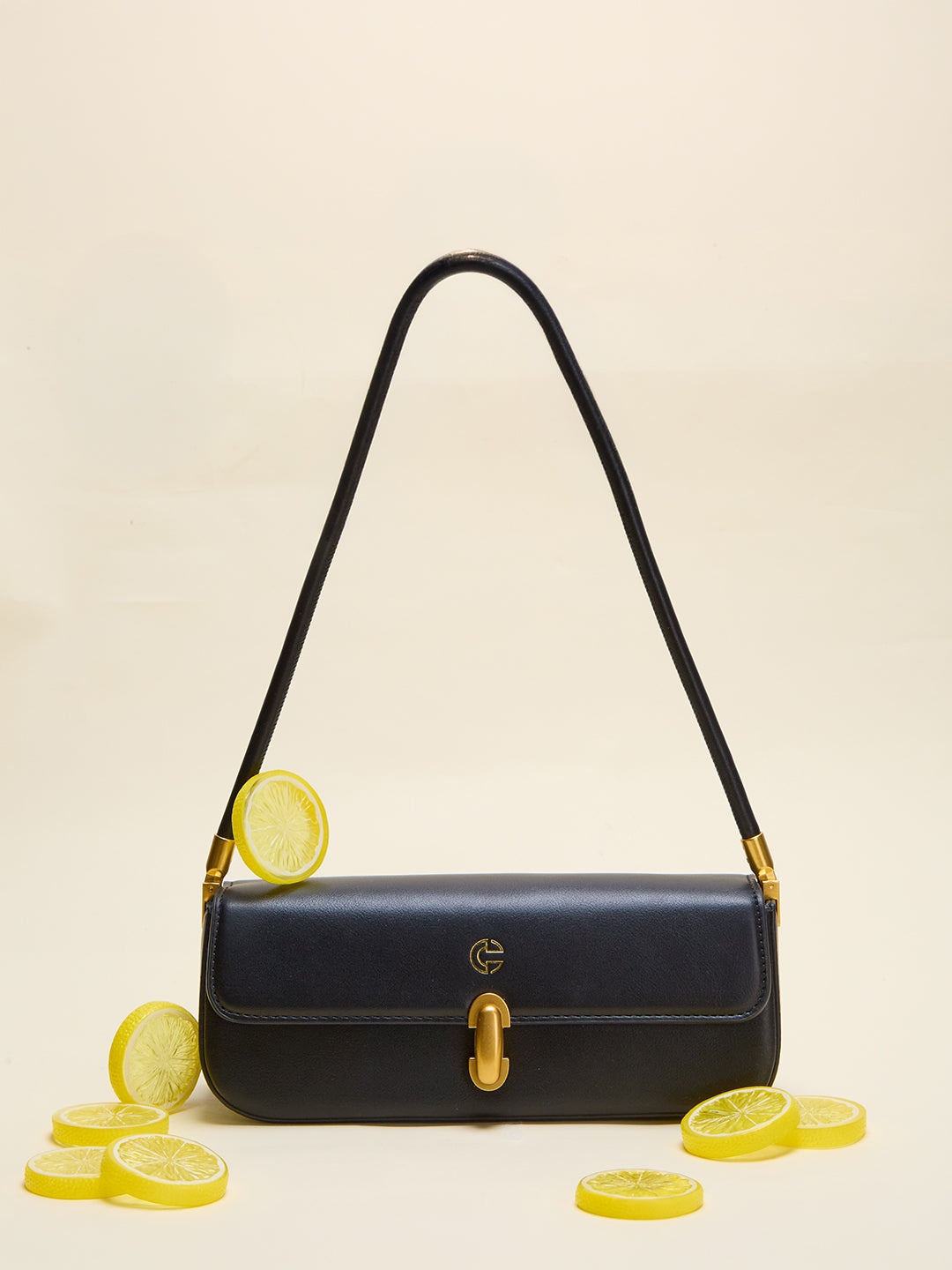 The Cami Shoulder Bag in -JET BLACK