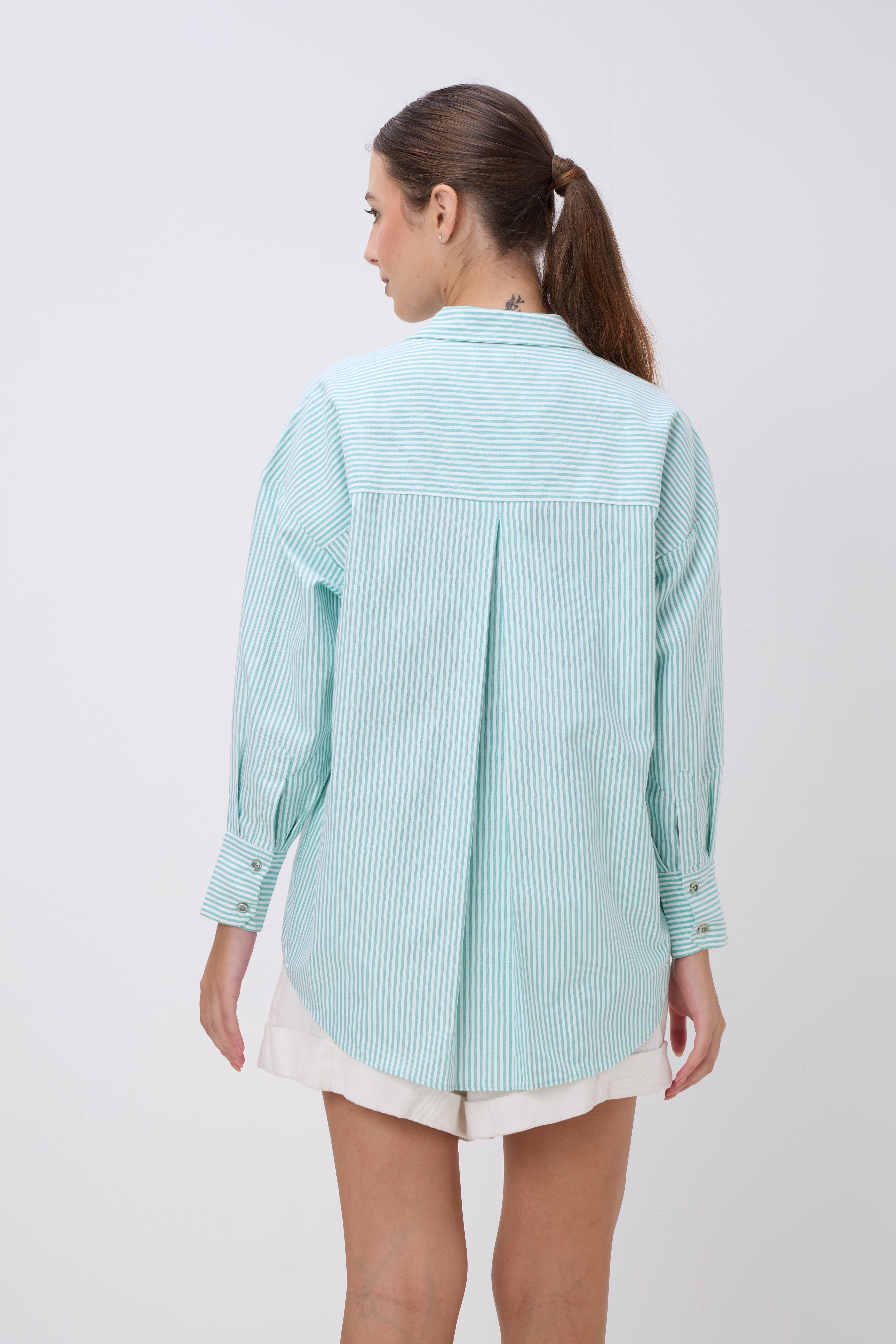 ATLAS STRIPE SHIRT – MINT GREEN