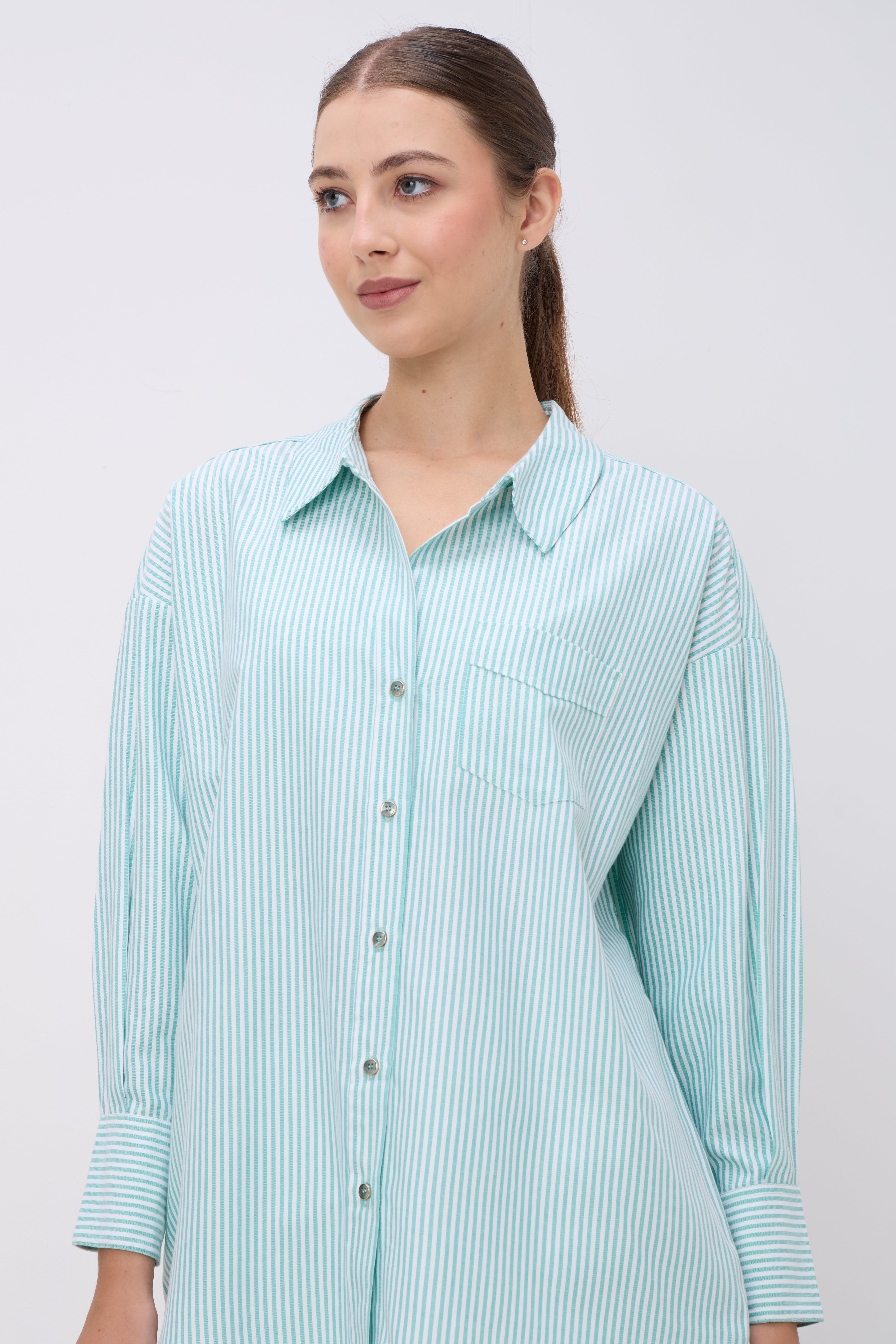 ATLAS STRIPE SHIRT – MINT GREEN