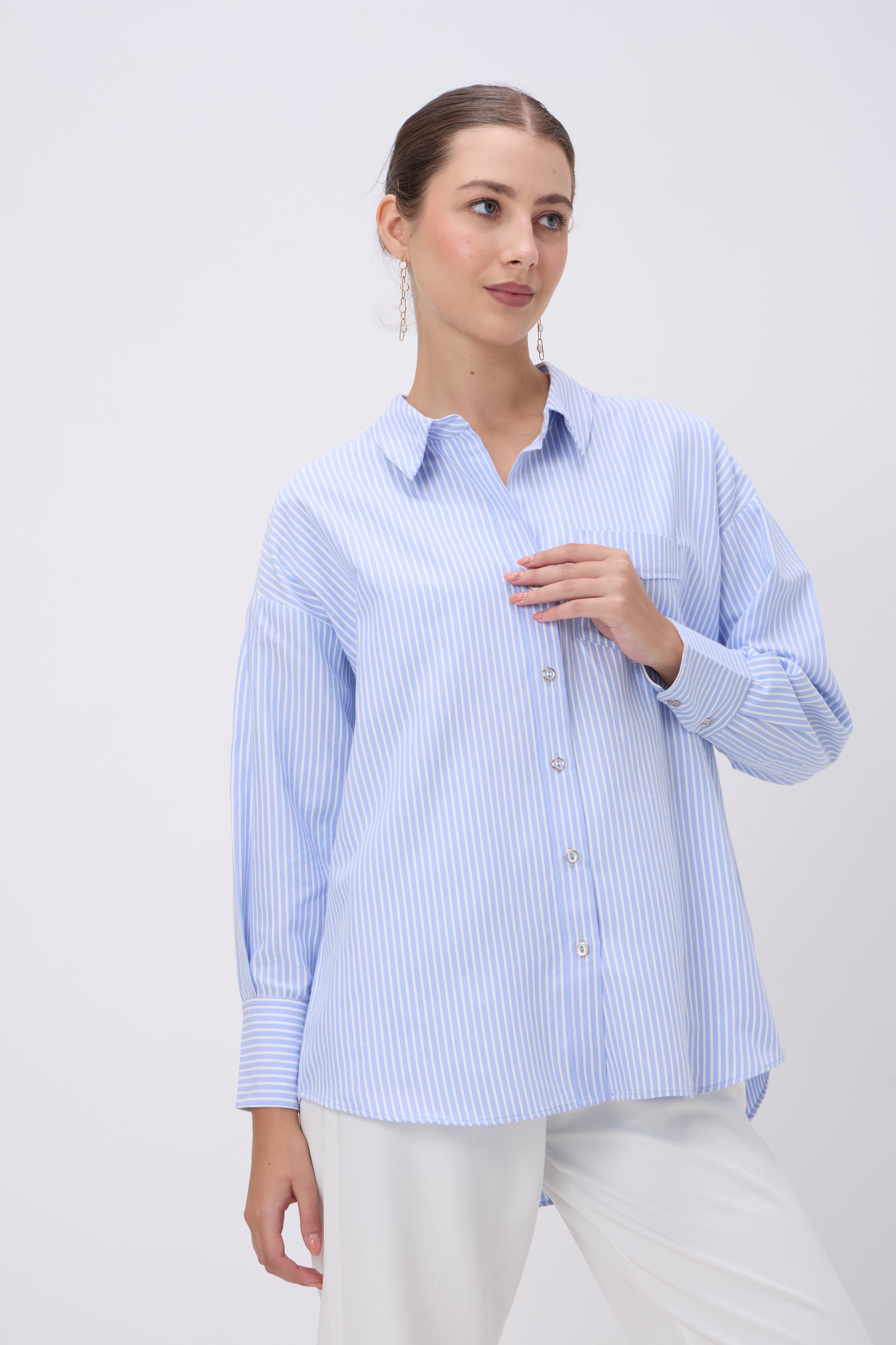 ATLAS STRIPE SHIRT – SKY BLUE