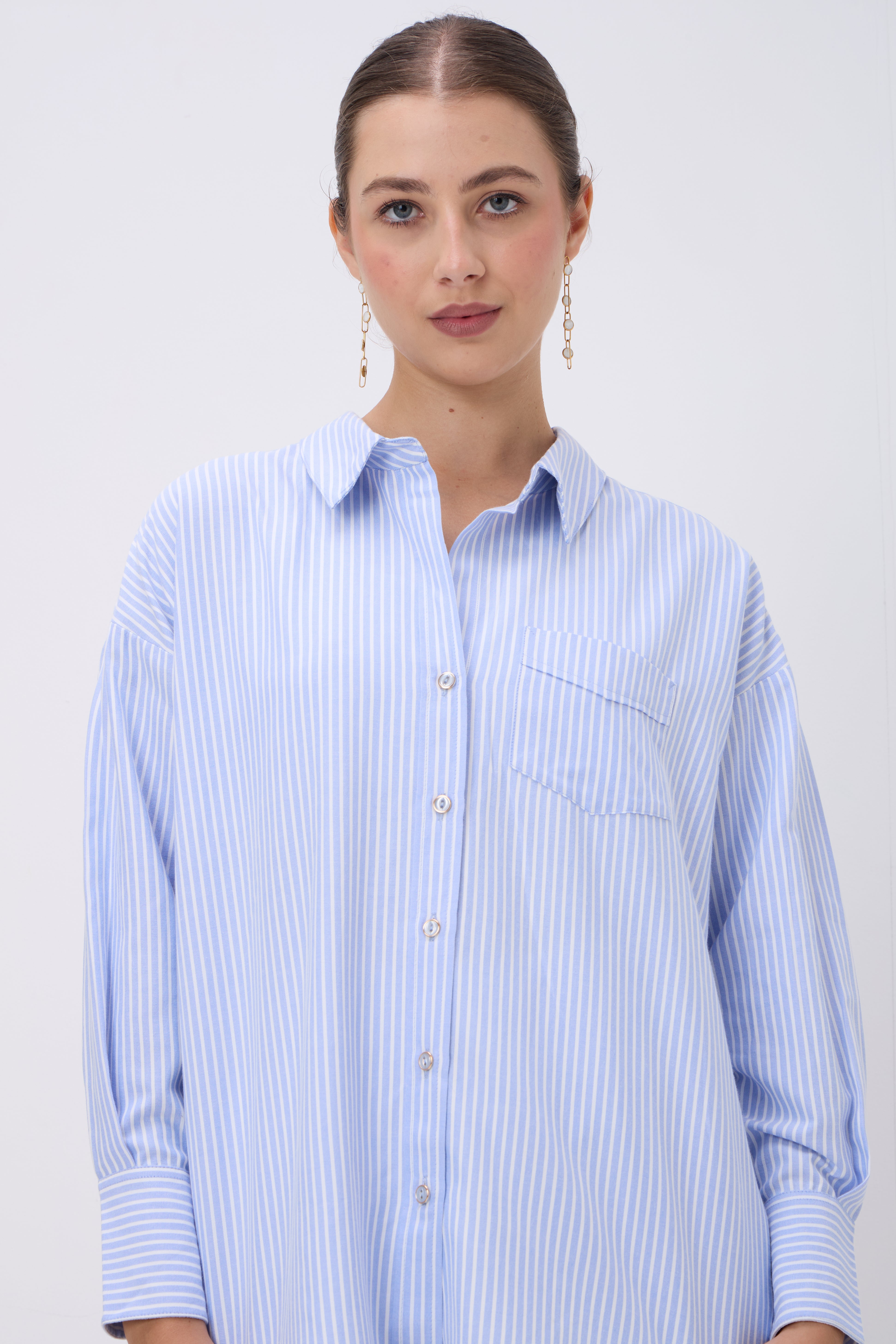 ATLAS STRIPE SHIRT – SKY BLUE