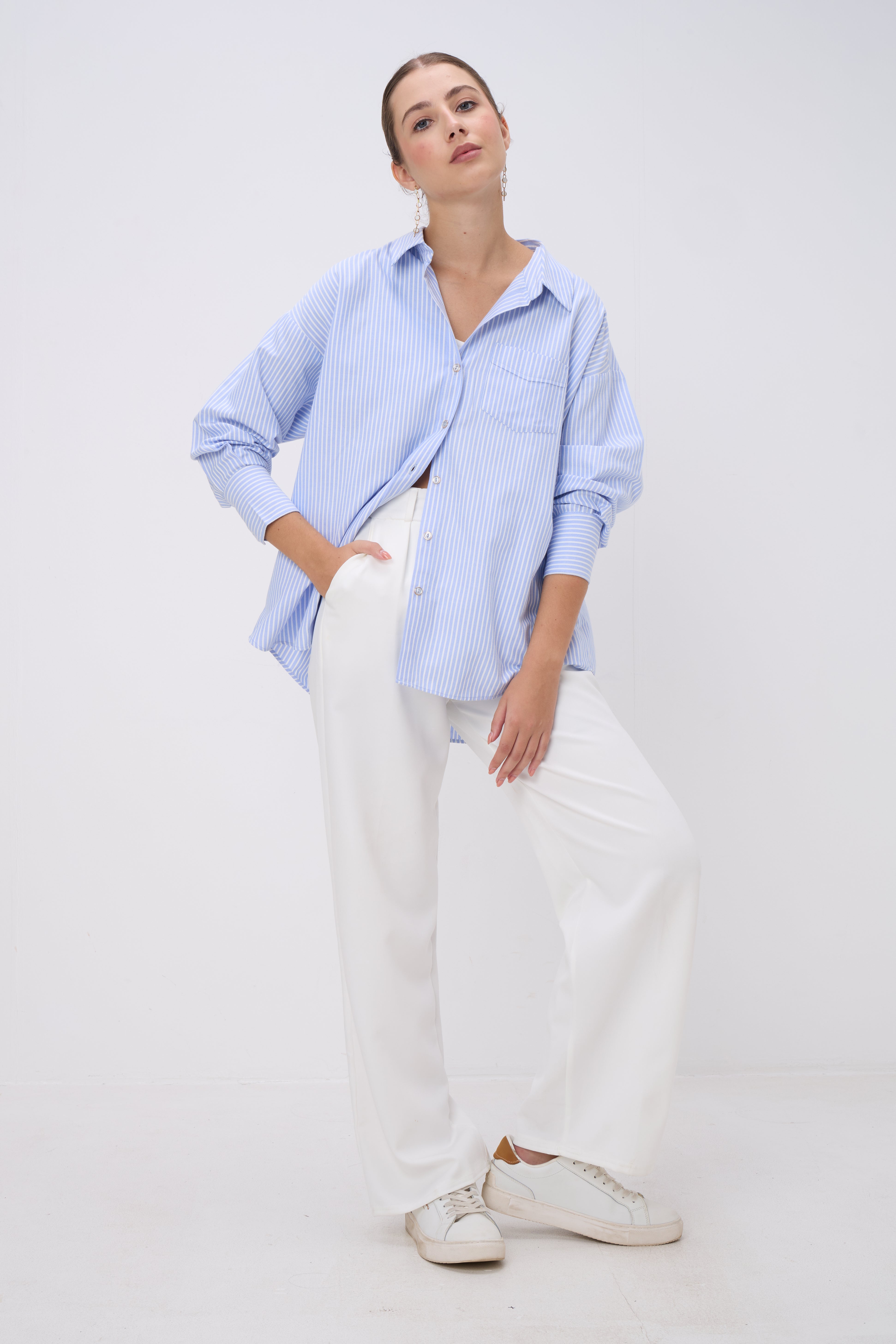 ATLAS STRIPE SHIRT – SKY BLUE