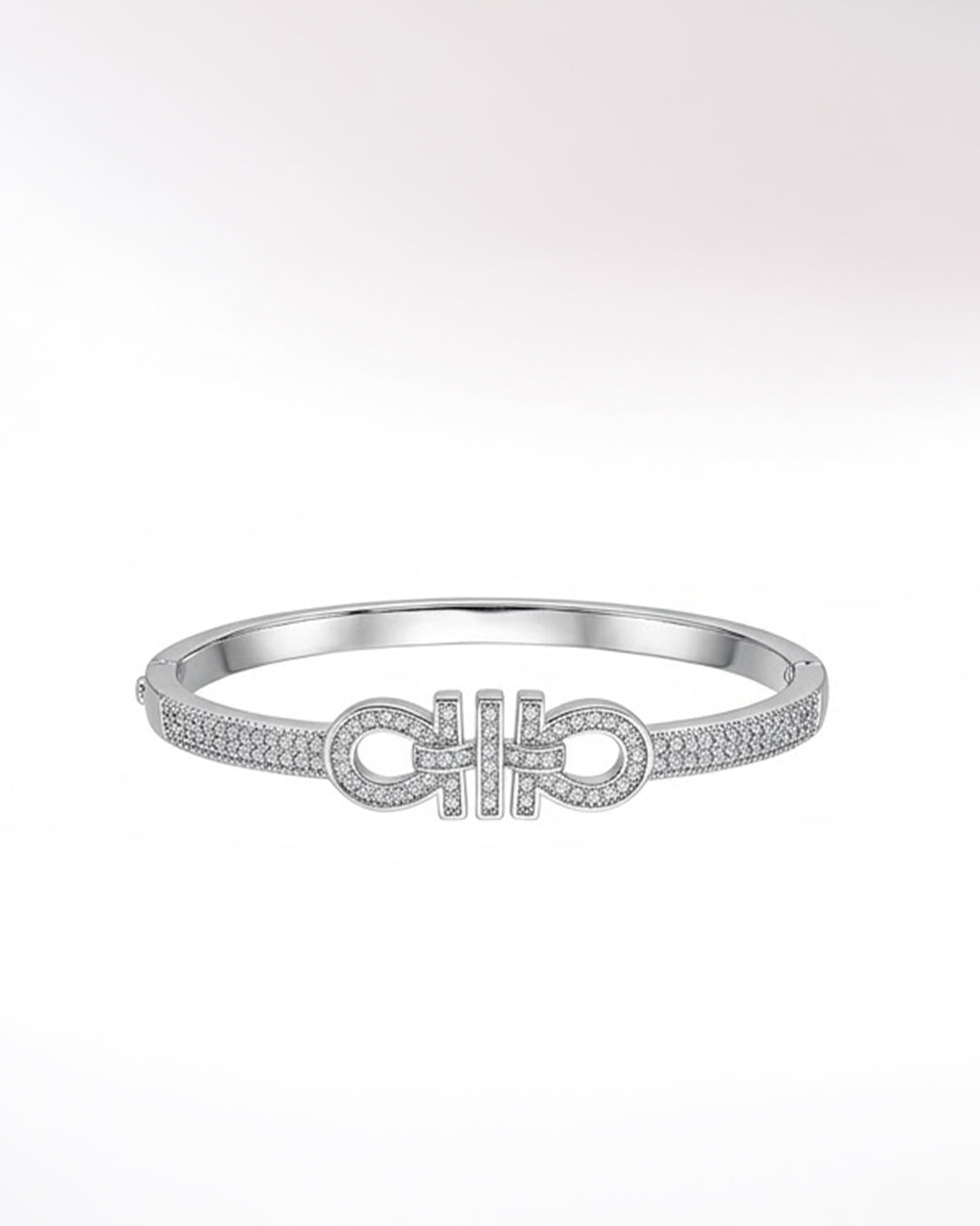 Infinity Glow Stainless Steel Bracelet (Silver )